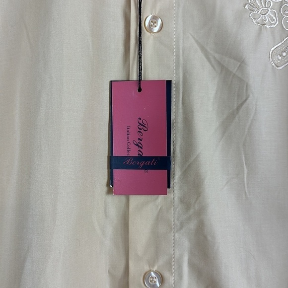 Bergali nwt tall X-Large 24”p2p 33”length  gold  with embroidery button down - Picture 4 of 8